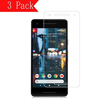 Auideas [3 Pack] Google pixel 2 Screen Protector [Non-Glass] [100% Full Coverage] [Anti-Bubble] [HD Ultra Clear] PET Film for Google pixel 2