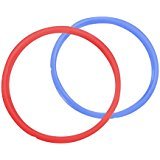 Instant Pot Replacement Silicone Sealing Ring for Electric Pressure Cookers (6L Red/Blue)