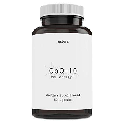 ÉSTORA CoQ10 - Live Sourced Coenzyme Ubiquinol Supplement to Promote Healthy Skin, Aging & Cellular Regeneration for Men & Women, 50 Vegetable Capsules