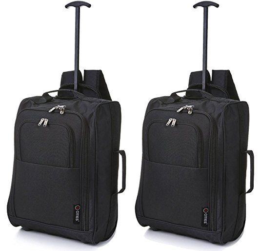 5 Cities Cabin Approved Multi-use Carry on Flight Bags/luggage Trolley Bag Backpacks