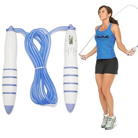 HDE Digital Jump Skipping Rope w/ Calorie Counter, Jump Counter, Timer & Clock