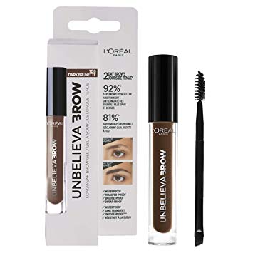 L'Oreal Paris Unbelieva Brow Long Lasting Brow Gel, 108 Dark Brunette