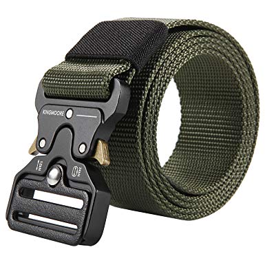 Men's Tactical Belt Heavy Duty Webbing Belt Adjustable Military Style Nylon Belts