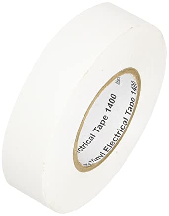 3M Economy Vinyl Electrical Tape 1400C, 3/4 in x ‎60 ft, 1.5 in core, White