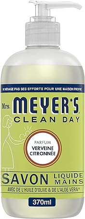 Mrs. Meyer’s Clean Day® - Gel Lavant Mains - Fabriqué avec des huiles essentielles* - Parfum Verveine Citronnée - 1 x 370 ml