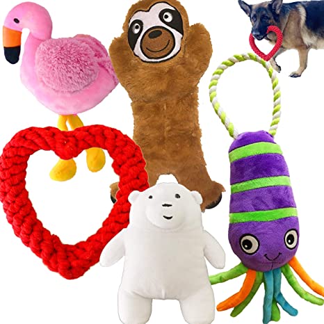 Jalousie Dog Rope Toys Dog Toy Assortment Puppy Chew Dog Rope Toy Nearly Indestructible Rope Toy Assortment for Medium Large Breeds