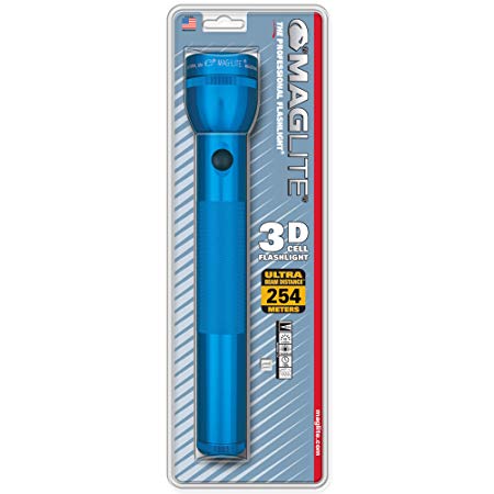 Maglite Heavy-Duty Incandescent 3-Cell D Flashlight, Blue