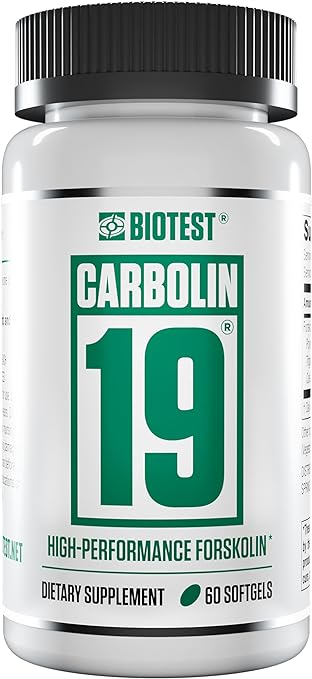 Biotest Carbolin 19 High-Performance Forskolin (30 Day Supply) 60 Softgels