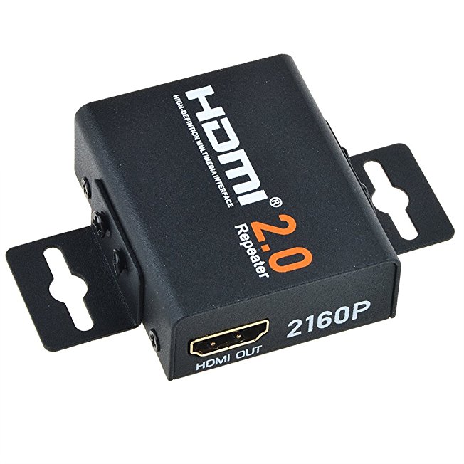 Flashmen 4K2K 1080P 3D HDMI 2.0 Repeater Signal Amplifier Booster Adapter Extender Up to 60m/200ft Transmission Distance 18Gbps Bandwidth - Metal Case