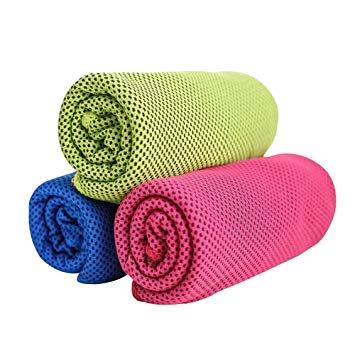 MAIBU 3-Pack Sports Cooling Towel Outdoor Cool Towel Travel Towel 39.37" Length