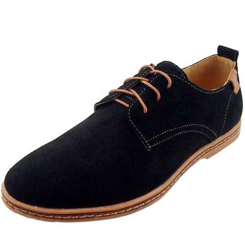 DADAWEN Men's Suede Leather Lace-up Oxford british style shoes Bussiness/Leisure shoes