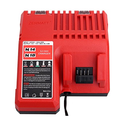 FLAGPOWER Replacement Lithium-ion Battery Charger for Milwaukee M18 14.4v-18v 48-11-1850 48-11-1840 48-11-1815 48-11-1828