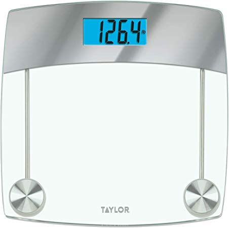 Taylor Precision Products Glass Digital Bath Scale, Clear