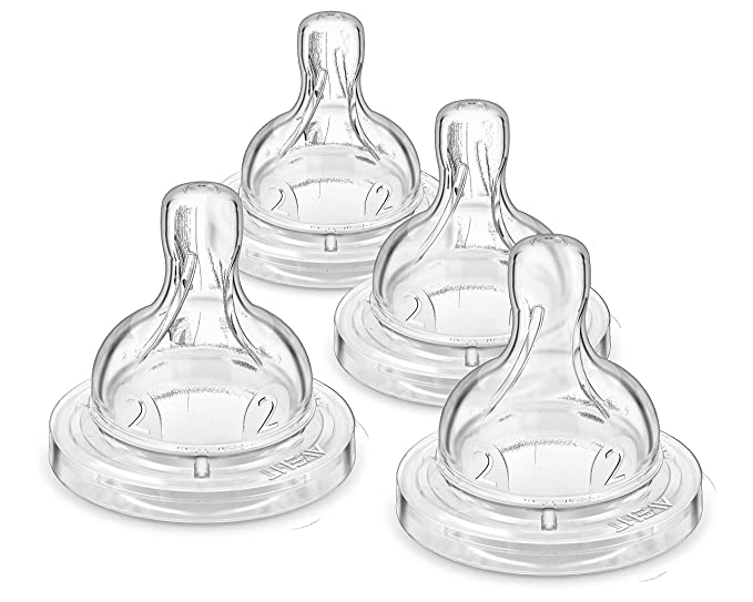 Philips Avent Anti-Colic Baby Bottle Slow Flow Nipple, 4pk, SCF422/47