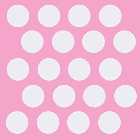 (210) 2" White Polka Dot Decals - Removable Peel and Stick Circle Wall Decals for Nursery, Kids Room, Mirrors, and Doors