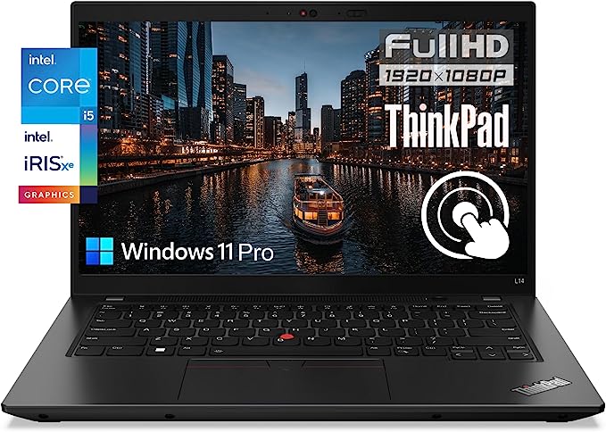 Lenovo ThinkPad L14 Bussiness Laptop, IPS Anti-Glare 14" FHD Touch Screen, Intel i5 Upto 4.2GHz, Intel Iris Xe Graphics, 16GB RAM, 1TB PCIe SSD, Windows 11 Pro with Bundled Accessories