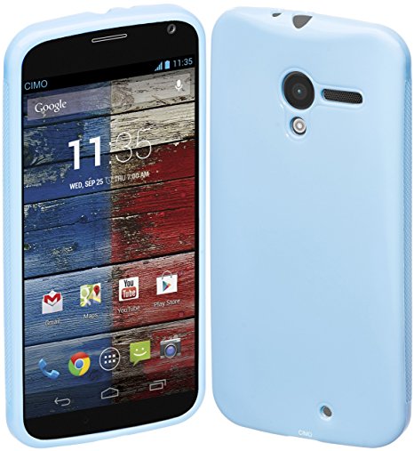 Motorola Moto X (1st Generation) Case, Cimo [Grip] Premium Slim TPU Flexible Soft Case For Motorola Moto X (1st Generation, 2013) - Blue