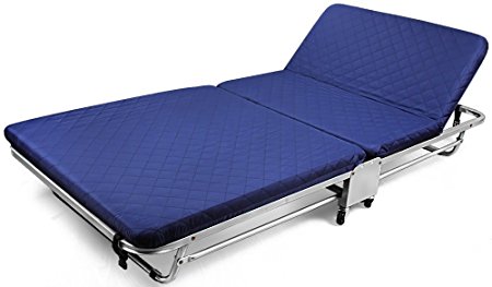 DEKINMAX Folding Bed Foldaway Rollaway Guest Bed with Memory Foam Mattress Twin