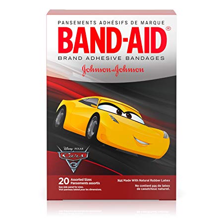 Band-Aid Brand Adhesive Bandages featuring Disney/Pixar Cars 3™, Assorted Sizes, 20 Count