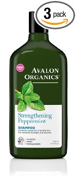 Avalon Organics Shampoo, Peppermint, 11 Ounce (Pack of 3)