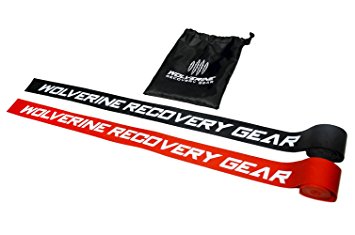 Wolverine Recovery Gear - Voodoo Floss Bands - For Mobility & Recovery - Includes 2 Bands & Carry Bag