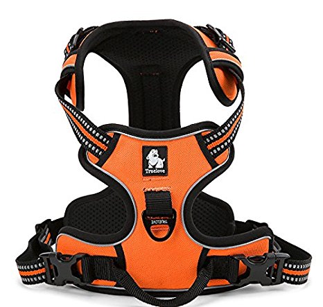 Best Front Range No-Pull Dog Harness. 3M Reflective Outdoor Adventure Pet Vest with Handle. 3 Stylish Colors and 5 Sizes.