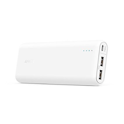 Anker PowerCore 20100 - Ultra High Capacity Power Bank with Most Powerful 4.8A Output, PowerIQ Technology for iPhone, iPad and Samsung Galaxy and More (White)