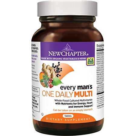 New Chapter Every Man's One Daily Multi Whole Food Cultured Multivitamin Dietary Supplement, 24-Count