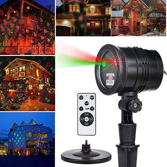 Christmas Laser Light, Liu Hang LED Party Light with 5 Lighting Patterns, RF Wireless Remote IP65 Waterproof Decorative Lighting Projectors for Garden,Hoilday,Wedding, Halloween