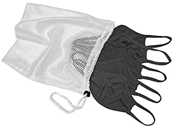 Badger Sportswear Face Mask, 5 pack with laundry bag, Comfortable Non-Elastic Ear Loops, Washable and Reusable, Soft performance fabric, Unisex, Made in the Americas