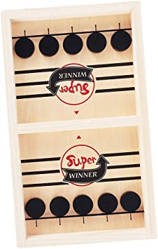 ND Fast Sling Puck Game Battle Board Games ,wooden Hockey Game Table Game,suitable for Parent-child Interaction,game Toy for Parent-child