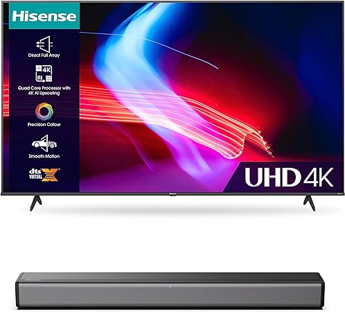 Hisense Smart TV A6K and HS214 with Built-in subwoofer, Dolby Audio