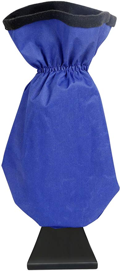 GPCT [Fleece Lined] Ice Scraper Mitt for Car Truck Vehicle Windshield [Water Resistant] Ice Snow Remover Glove (Blue)