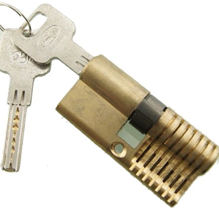 Kissmart® Cutaway Practice 7 pins Brass Both End Lock Training Skill Pick Quick Open Padlock for Locksmith