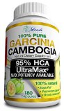 95 HCA New Highest Potency Pure Garcinia Cambogia Extract Slim 180 Capsules Extra Strength All Natural Appetite Suppressant and Best Weight Loss Supplement Plus How To Lose Weight With Garcinia Cambogia E-Book