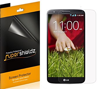 Supershieldz- High Definition (HD) Clear Screen Protector For LG G2   Lifetime Replacements Warranty [6-PACK] - Retail Packaging