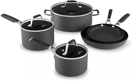 Calphalon 8 Piece Pots and Pans Set, Nonstick Kitchen Cookware with Stay-Cool Stainless Steel Handles (Select)