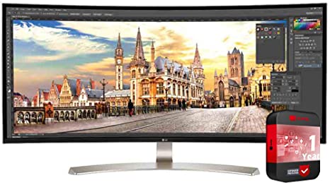 LG 38" 21:9 WQHD Curved IPS Monitor (38UC99-W) with 1 Year Extended Warranty