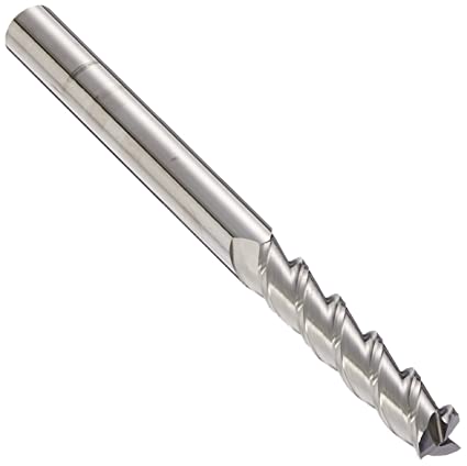 Kodiak Cutting Tools KCT150027 USA Made Solid Carbide End Mill for Aluminum High Performance 45 Degree Helix, 3 Flute, Long Series, 1-1/4" Length of Cut, 3" Overall Length, 1/4" Diameter
