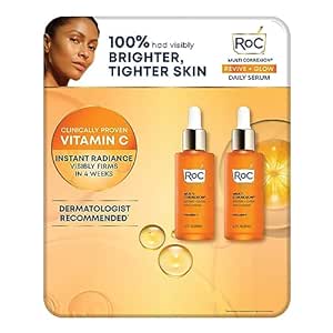 Roc Revive and Glow Vitamin C Serum, 1.7 Ounce (Pack of 2)