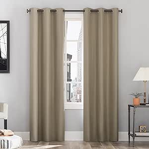 Sun Zero Cyrus Thermal 100% Blackout Grommet Curtain Panel Pair 40" x 84"