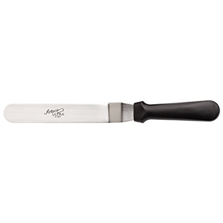 Ateco 1307 Ultra Offset Spatula with 7.75 by 1.25-Inch Stainless Steel Blade, Plastic Handle, Dishwasher Safe