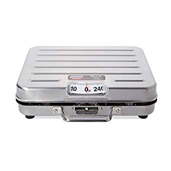 Rubbermaid Commercial FGP250SS"Briefcase" Style Digital Receiving Scale for Food Service, English, 250-pound, Stainless Steel