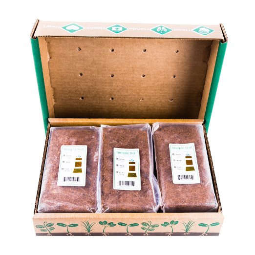 Simple Soil - 3 Pack of Premium Organic Coconut Coir Bricks for Home Gardening, Microgreens 4.9 Pounds