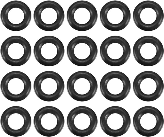 uxcell Nitrile Rubber O-Rings, 6mm OD 3mm ID 1.5mm Width, Metric Sealing Gasket, Pack of 20