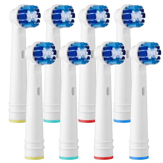 AROCCOM Replacement Toothbrush Heads Compatible with Braun Oral-B Electric Toothbrush Pro 1000, Pro 3000, Pro 5000, Pro 7000 (8 Pack)