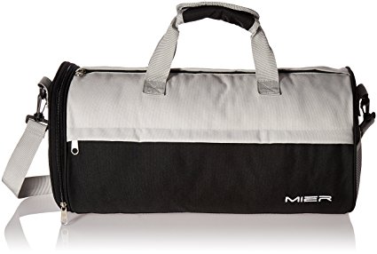 MIER Barrel Travel Sports Bag for Women and Men Small Gym Bag with Shoes Compartment