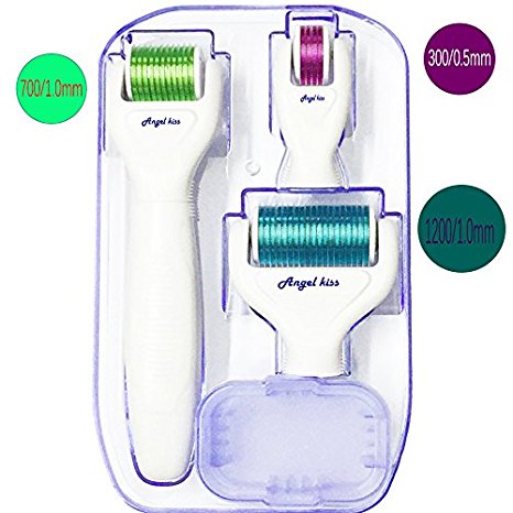 Angel Kiss Needle Roller Microneedle TD87769/7T Bearings Titanium Derma Roller 300/700/1200 Needle