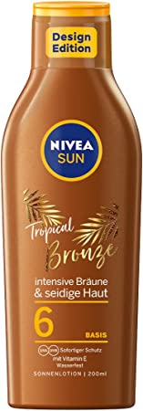 Nivea Sun Tropical Bronze Sun Lotion SPF 6, Sun Protection for Long-Lasting Tan without Self-Tanning, Sun Cream with Carotene Extract and Vitamin E, 200 ml