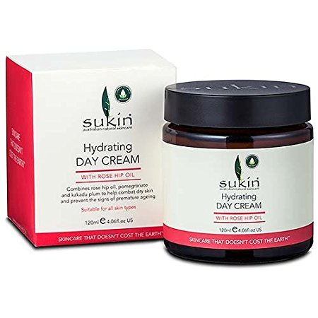 Sukin Rose Hip Hydrating Day Cream 120ml Natural Face Moisturiser